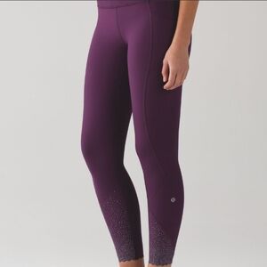 Lululemon Tight Stuff II 25" Size 4 in Darkest Magenta